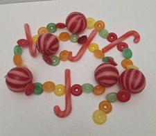 Vintage Blow Mold Plastic Candy Cane Garland