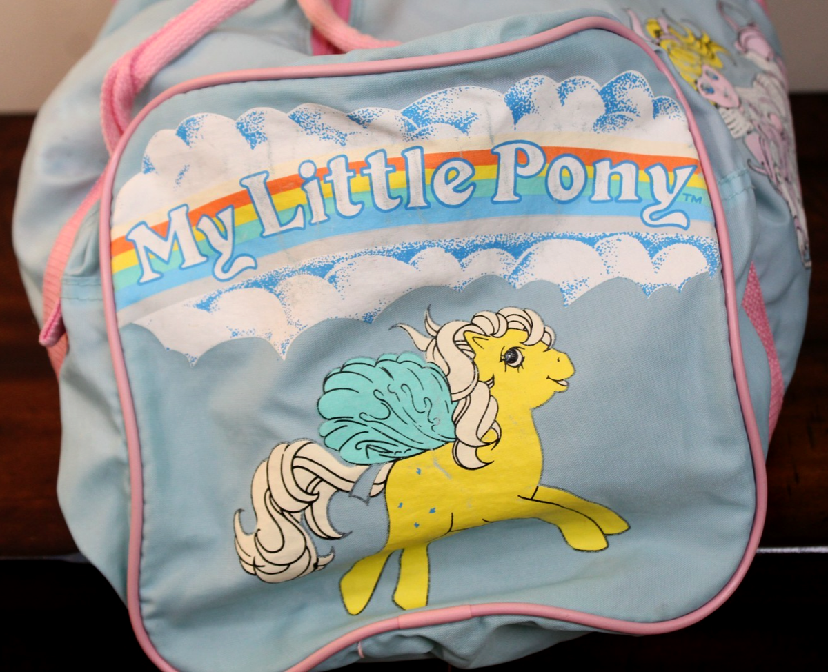 マイリトルポニー　バッグ　トラベルカート Vintage MY LITTLE PONY BAG Blue Duffle Travel Tote Kids G1 1980s