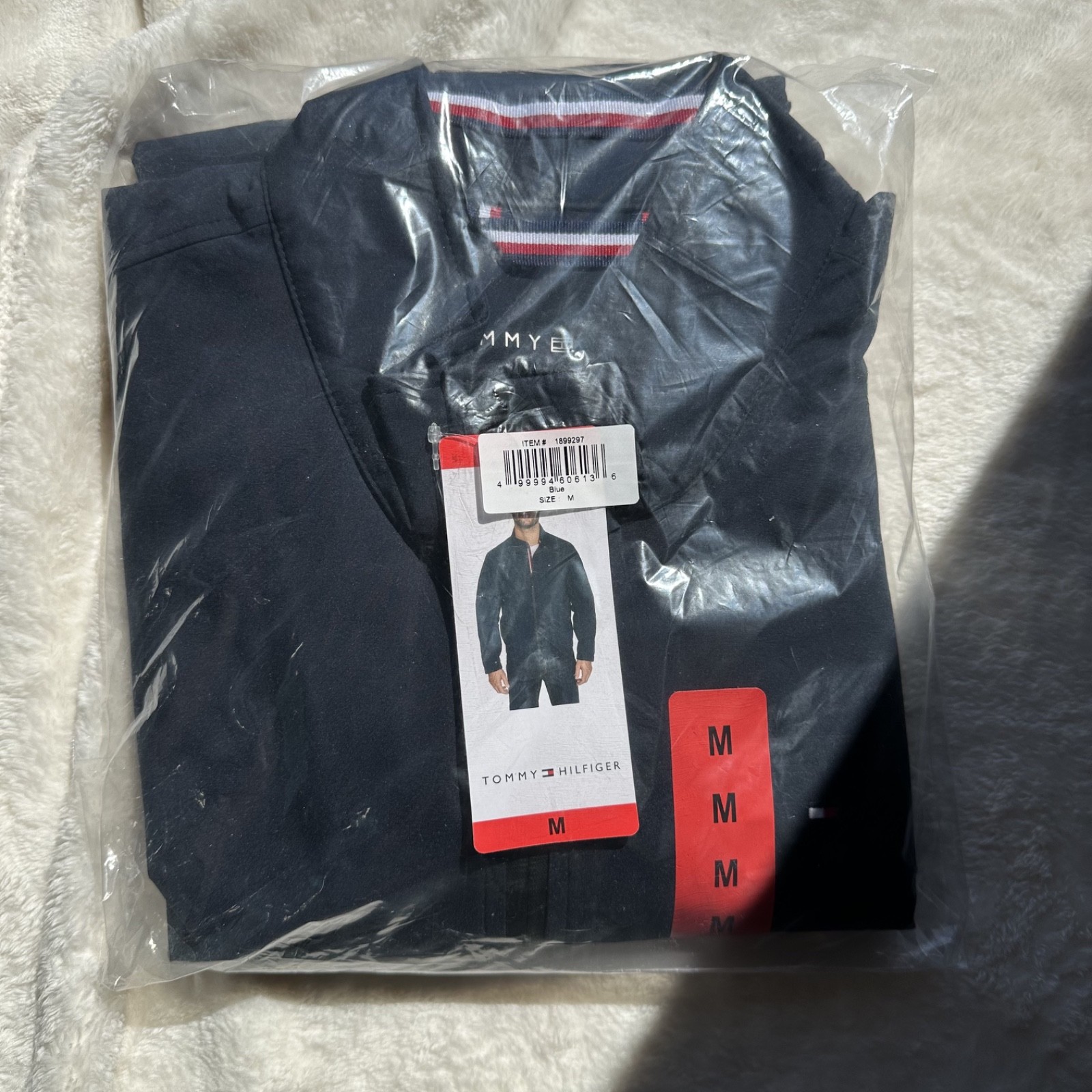 Tommy Hilfiger Men's Navy Lightweight Windbreaker Jacket Size M Full Zip
