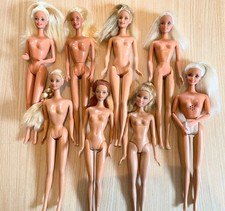 Lot of  8 Vintage Naked Barbie Dolls. Different Styles & Ages