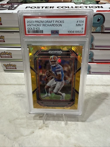 2023 Panini Prizm PSA 9 Anthony Richardson Gold Ice Rookie Gators Colts