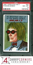 1967 TOPPS WHO AM I? #29 THOMAS EDISON PSA 8