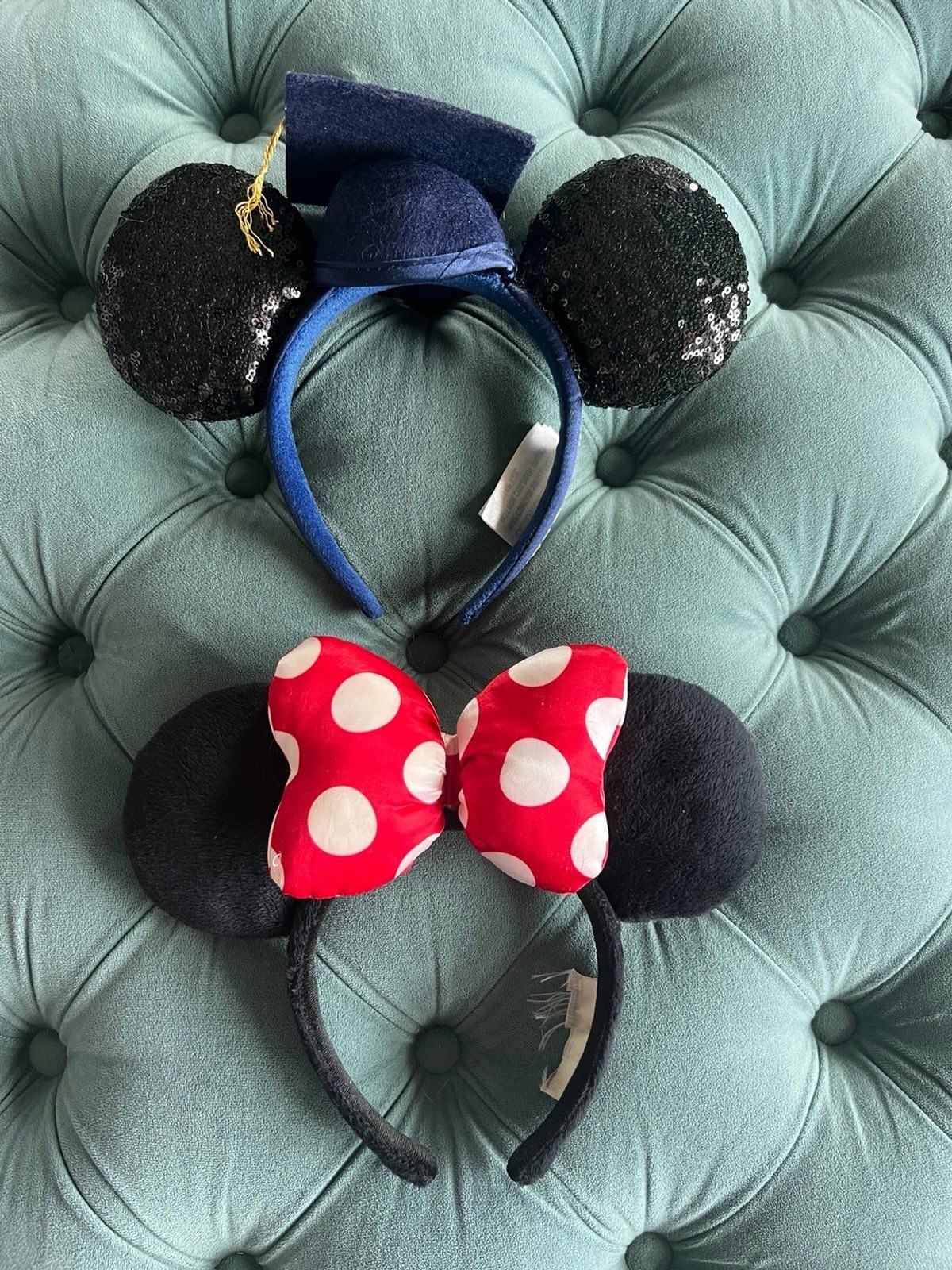 Disney Parks Graduation Minnie Mouse Ears Headband Set  