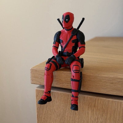 Marvel Deadpool Action Figure Toy - Red Black Human Character Figure
