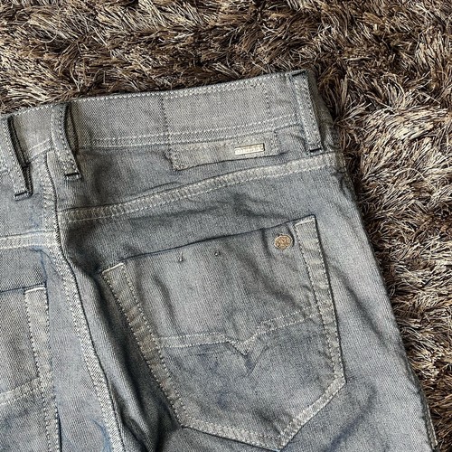 Diesel Jeans Mens 32 Tepphar Slim Carrot Light Blue Button Fly Denim Stretch - Picture 19 of 23