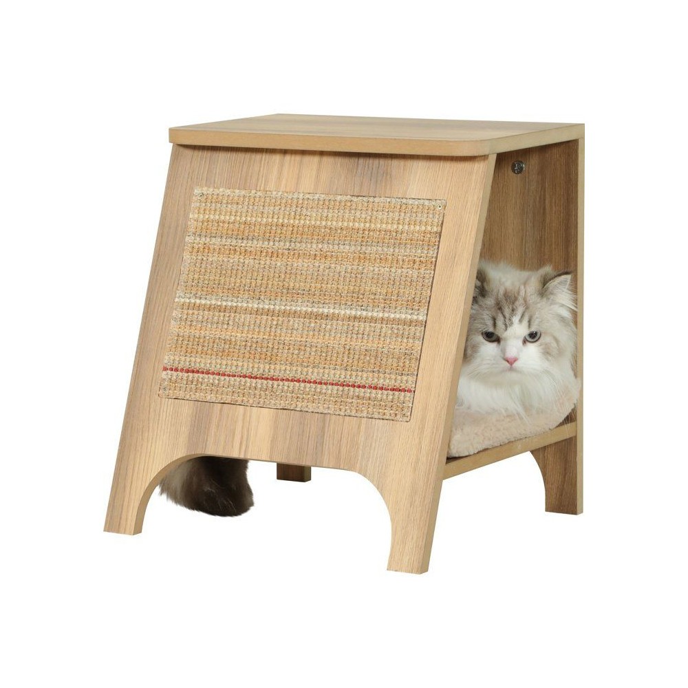 Console pour chat ZOLUX 3-en-1 avec griffoir en sisal beige et table d'appoint