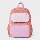Girls' 16" Two Pocket Colorblock Backpack - Cat & Jack™ Pink