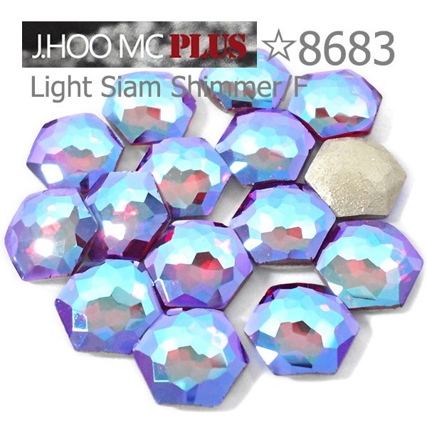 J.HOO Crystal 8683 Hexagon V-Cut Fancy Rhinestones 8.7x7.8mm Nail Art ...