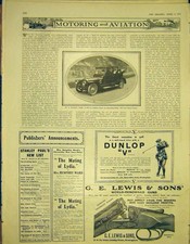 Original Old Antique Print Advert Dunlop Lewis And Son Humphry Ward Napier 1913
