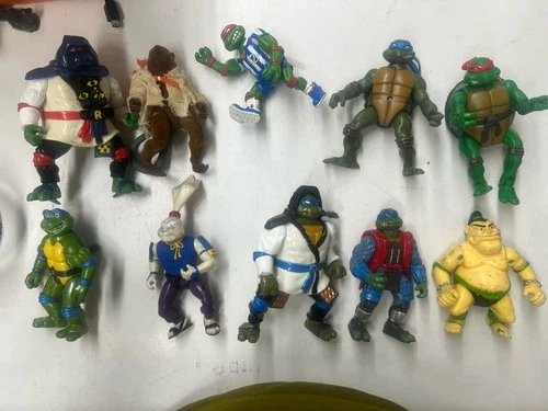 Teenage Mutant Ninja Turtles Action Figures Lot Of 10 TMNT Vintage 80s