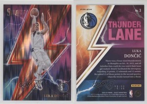 2023-24 Panini Select Thunder Lane Red Flash Prizm /99 Luka Doncic Dončić #3