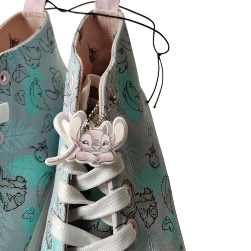 Disney Womens Size 8 Stitch High-Top Sneakers With Character Charms - Picture 4 of 14