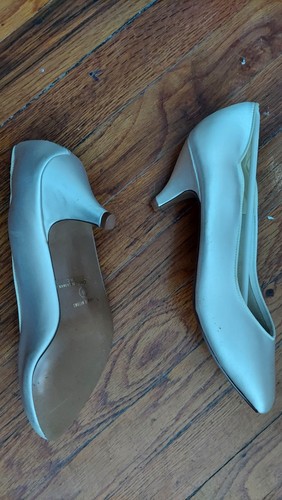 Neu ohne Karton elegante Damen-Pumps Vintage hohe Absätze Hochzeit formelle Schuhe weiß Gr. 9 - Bild 4 von 6