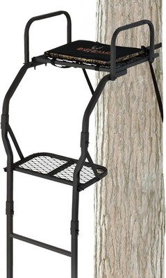 Big Game Warrior Pro 1 Person Ladder Tree Stand Black 300lb Capacity Deer