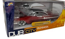 Jada Toy Dub City OldSkool 1/24 Scale 1960 Chevy Impala Model Red Diecast
