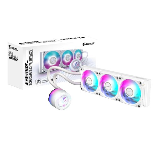 Gigabyte AORUS WATERFORCE X II 360 ICE AIO Liquid CPU Cooler- 3x120mm ARGB Fans, - 第 1/5 張圖片