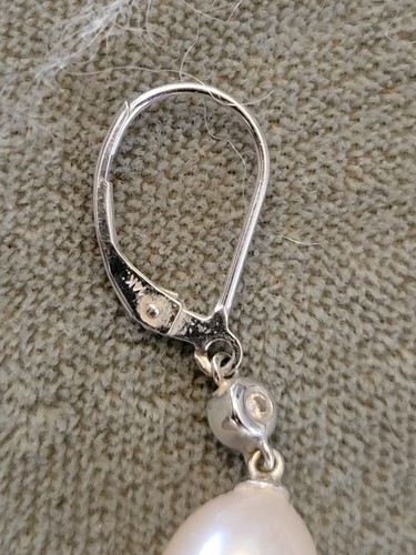 Ohrringe 14kt Weißgold Borque WhitePearl - Bild 2 von 4