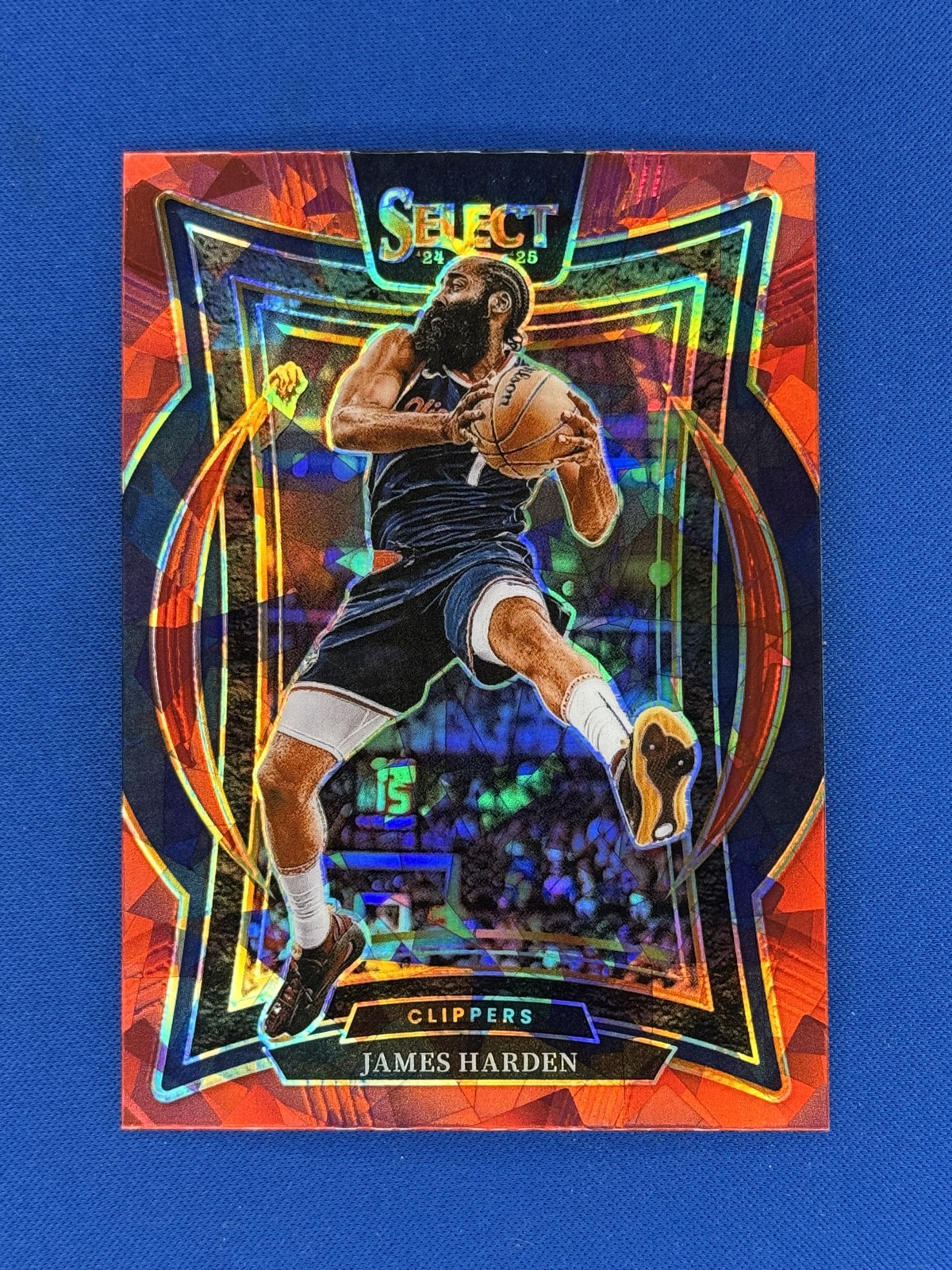 2024-25 Panini Select - Concourse James Harden #57 Red Cracked Ice Prizm