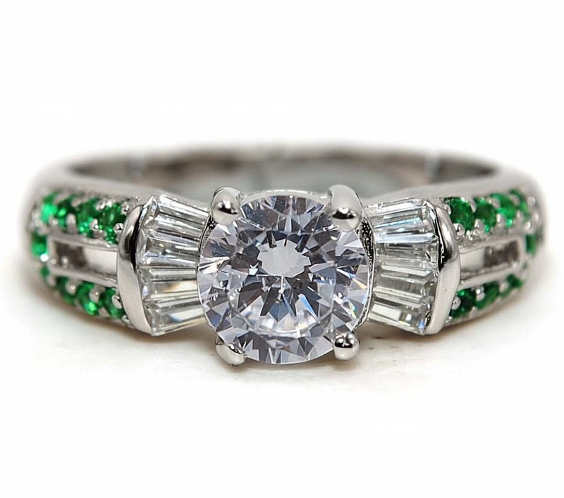 2CT Heat Treated Moissanite 925 Sterling Silver Ring Sz 9 MM2-5