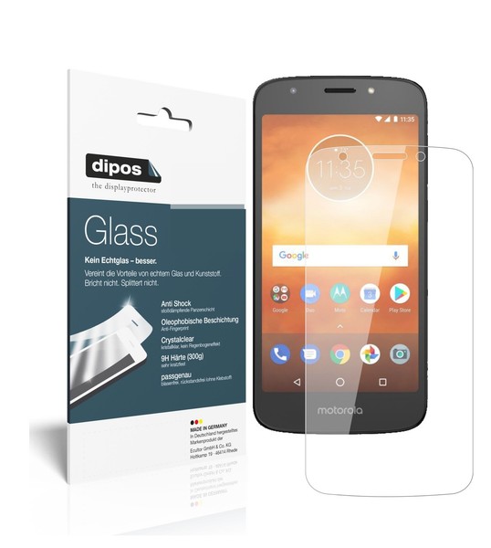 2X Schutzfolie FüR Motorola Moto E5 Play Go - Anti-Shock 9H Folie Dipos Glass-image