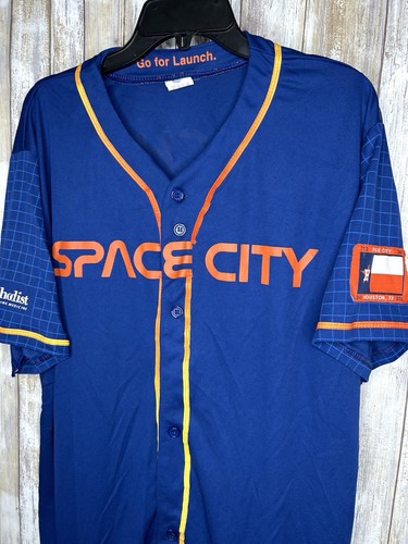 Space City MLB Houston Astros Jersey Button Blue (Tucker ) Size XL - Picture 3 of 9