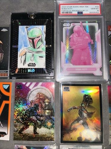 Star Wars 1/1 Sketch & Printing Plate Topps Hightek Boba Fett PSA Trading Cards - Picture 3 of 22