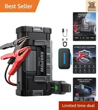 6000A Car Battery Jump Starter: Quick Charge & Emergency Power with LED Light