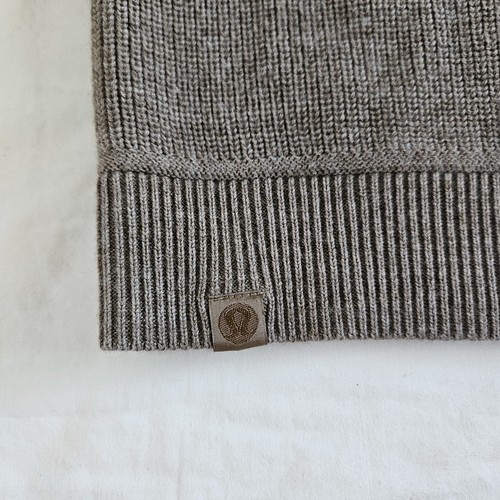 Lululemon Textured Knit Crewneck Sweater EDSB Brown Beige Men's Size XXLarge - Picture 5 of 8