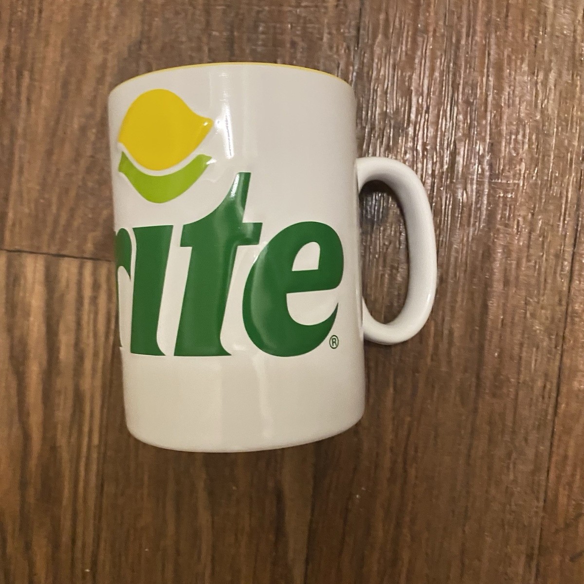 Sprite By Coca Cola 16oz Coffee Cup Mug White Green Yellow 5”Hx3.5