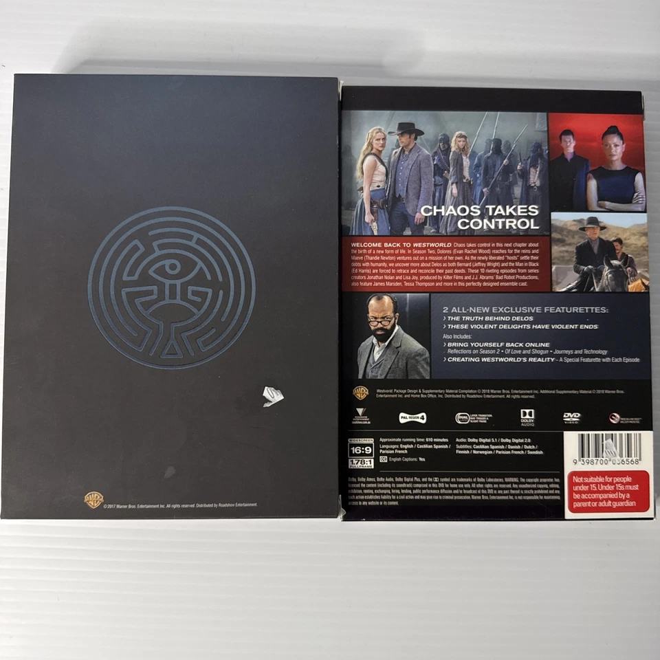 Westworld DVD Season 1 & 2 R4 Evan Rachel Wood Anthony Hopkins Free Postage - image 2 of 2