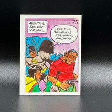 1986 Super Amigos Sticker card Venezuela BATMAN & ROBIN  75 Agencia Reyauca