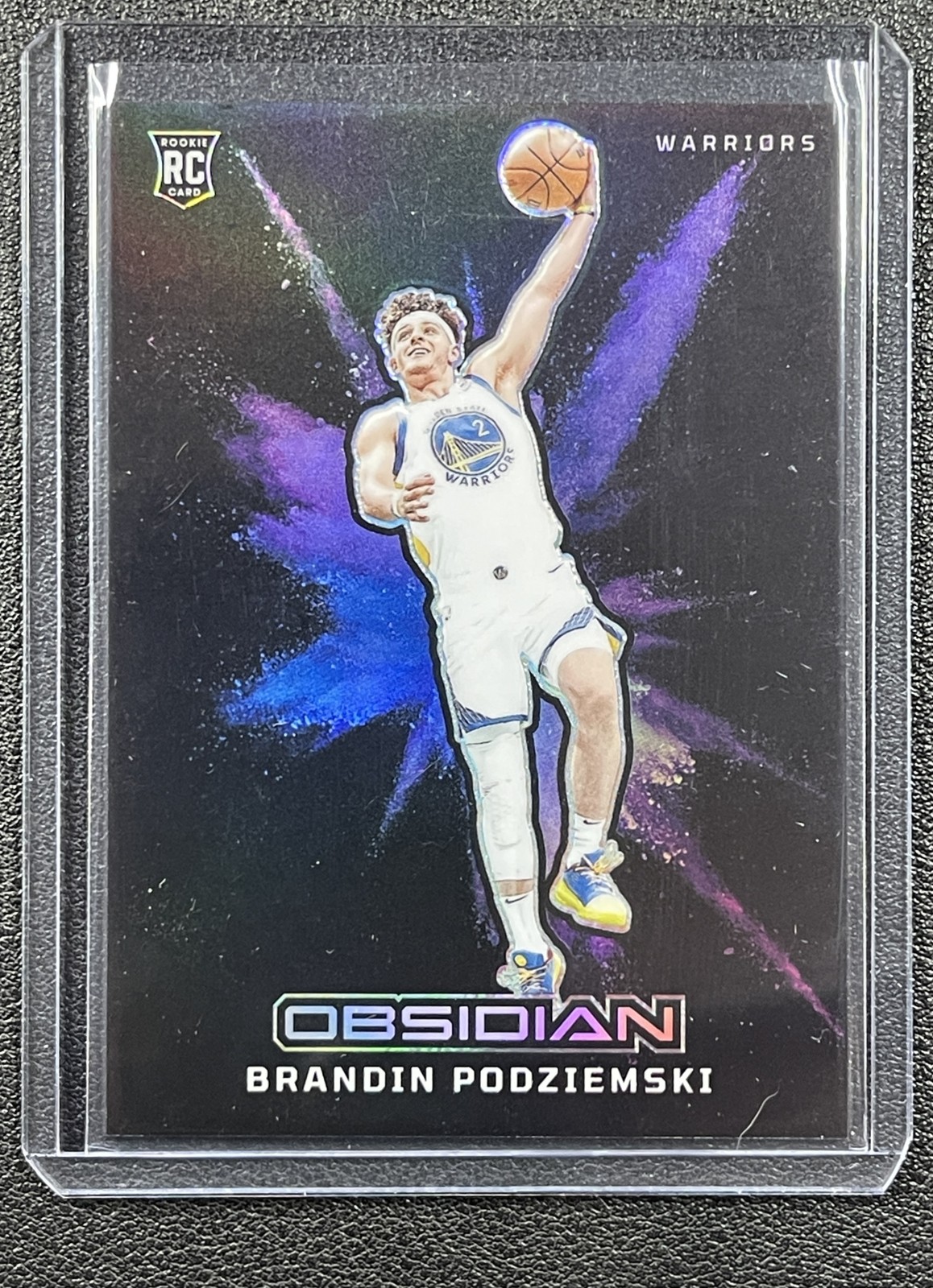 BRANDIN PODZIEMSKI 2023-24 PANINI OBSIDIAN #20 ROOKIE BLACK COLOR BLAST SSP RC