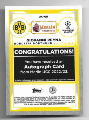 2020-21 Topps MERLIN Giovanni Reyna グリーン 2020-21 Giovanni Reyna PSA 9 Topps Merlin Chrome UCL Green