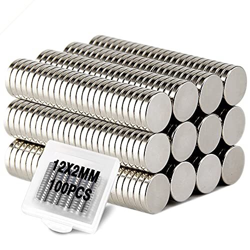 DIYMAG 100Pcs Refrigerator Magnets, Small Round Disc Magnets Assorted Sizes