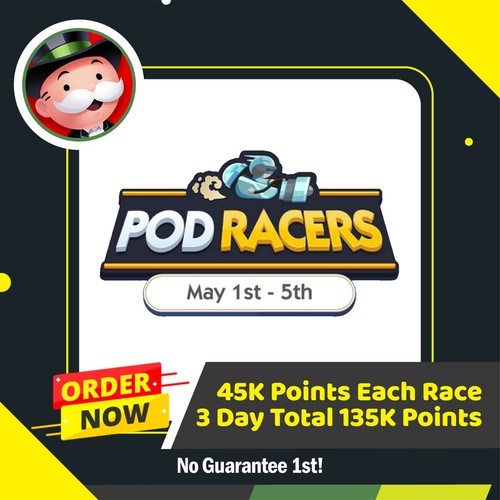 FULL CARRY 2:2 - RACE 45K POINTS_MONOP0LY_GO!TYCOON RACERS EVENT PODRACERS