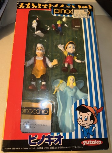 SELTEN BRANDNEU Disney Pinocchio Mini Figur Set 1996 limitiert Japan Yutuka - Bild 1 von 6