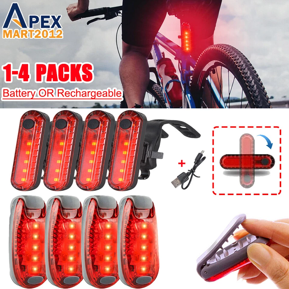 APEXMART2012 5 LED Bike Taillghts Night Safety Warning Strobe for Cycling Running Walking Dog