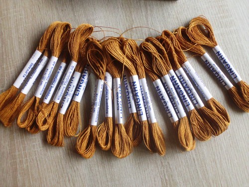 20 x Garn Stickgarn Klippans Made in Sweden 100% Leinen ovp Messing - Bild 5 von 5