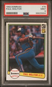 1982 Donruss #78 Paul Molitor - PSA 9