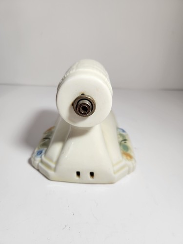 Vintage Electric Porcelwin Wall Sconce Light Fixture Floral Vtg Glass - Picture 6 of 6