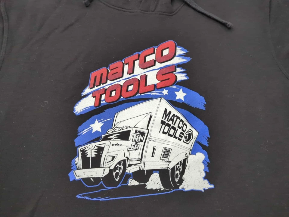 Sudadera con Capucha Matco Tools Para Hombre XXL Negra Sudadera con Cordón Camión Automotriz Vellón Foto 2 de 4