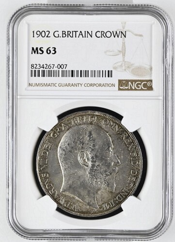 Great Britain 1902 Edward VII Crown NGC MS63 - 第 4/4 張圖片