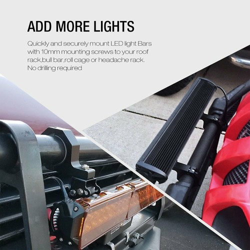 4x Mount Bracket LED Light Bar Clamp Roof Roll Cage 1" 1.5" 1.75" 2"Tube Offroad - Picture 7 of 11