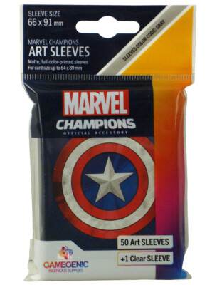 Marvel Champions The Card Game Captain America Art Sleeves LCS LCG 51 Pack New