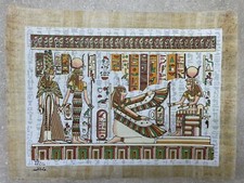 13  x17  100 Authentic Egyptian Handmade Papyrus Painting That Glows In The Dark