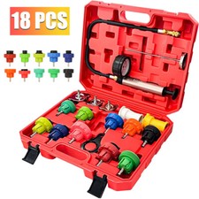 18pcs Universal Radiator Pressure Tester Kit Coolant Vacuum Type Cooling System