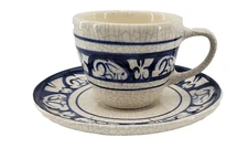 The Potting Shed Bunny Rabbit Tea Cup and Saucer Dedham Pottery Inspired