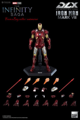 INFINITY SAGA アイアンマン マーク7 フィギュアセット Perfect Threezero 1/12 The Infinity Saga Dlx Iron Man Mark 7 In