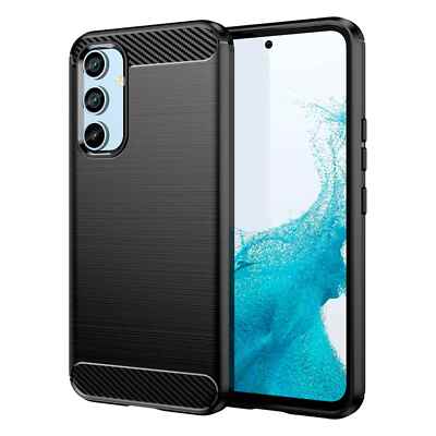 Handy Hülle für Samsung Galaxy A54 5G Cover Dünn Schutzhülle Carbon Alu Design