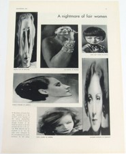 Vtg 1931 VANITY FAIR Nightmare Photo Print Greta Garbo, Marlene Dietrich,Shearer